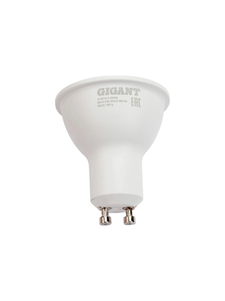 Светодиодная лампа Gigant GU10 5Вт 3000K 380Лм G-GU10-5-3000K
