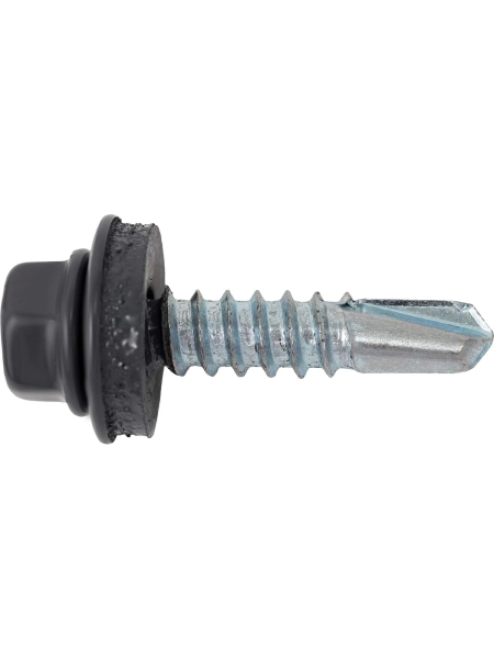 Gigant Кровельный саморез цинк 5,5х25 RAL 7024 сверло 250 шт G-124112