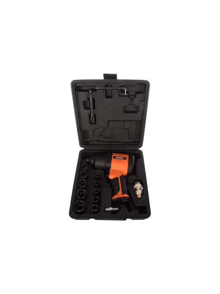 Ударный пневмогайковерт (720 Нм; 1/2"; кейс) Gigant PW 720 + набор головок