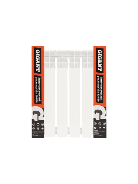 Биметаллический радиатор bim 500/80 6 секций Gigant GRBM58-6