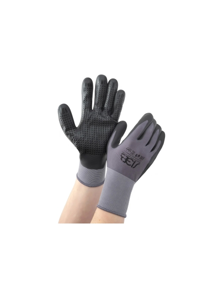 Трикотажные полиэфирные перчатки с нитриловым покрытием с ПВХ-напылением Gigant размер 10 GGPP-110