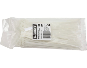 Нейлоновая хомут-стяжка Gigant 4,5х200 белый, 100 шт G/1/19