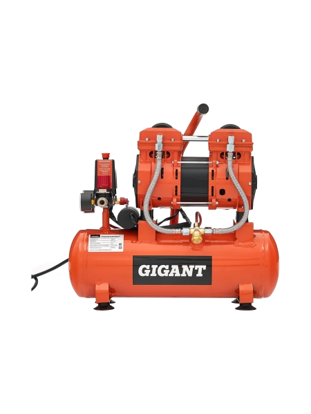Безмасляный малошумный компрессор (9 л; 8 бар; 195 л/мин) Gigant GSWK-9/1400