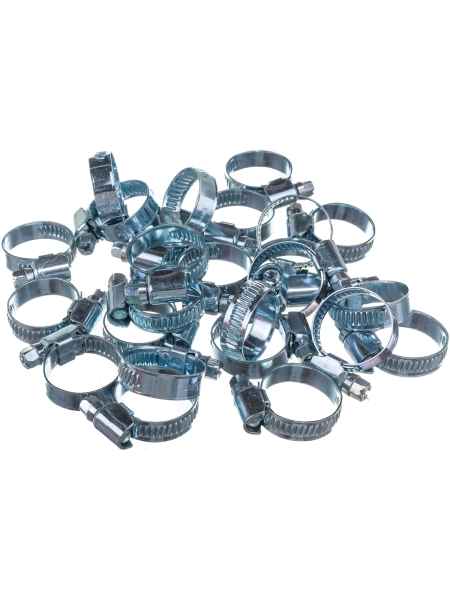 Червячный хомут оцинк Gigant 16-25 мм/9 W1, 25 шт G/1/28