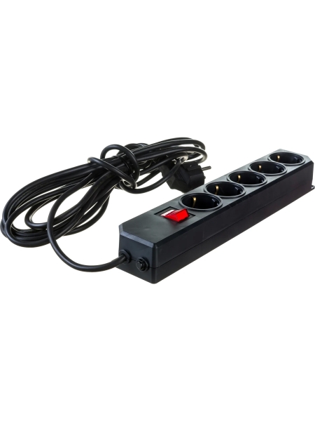 Сетевой фильтр Gigant с заземлением ПВС 3x0,75 5 гнезд 5м 80097