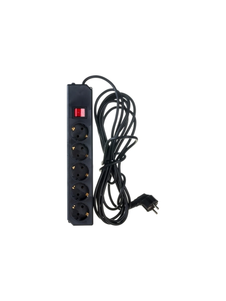 Сетевой фильтр Gigant с заземлением ПВС 3x0,75 5 гнезд 5м 80097