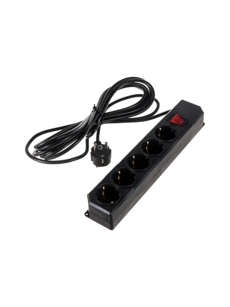 Сетевой фильтр Gigant с заземлением ПВС 3x0,75 5 гнезд 5м 80097