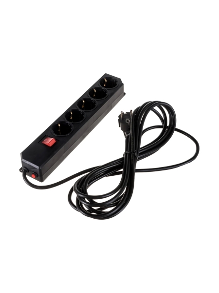 Сетевой фильтр Gigant с заземлением ПВС 3x0,75 5 гнезд 5м 80097