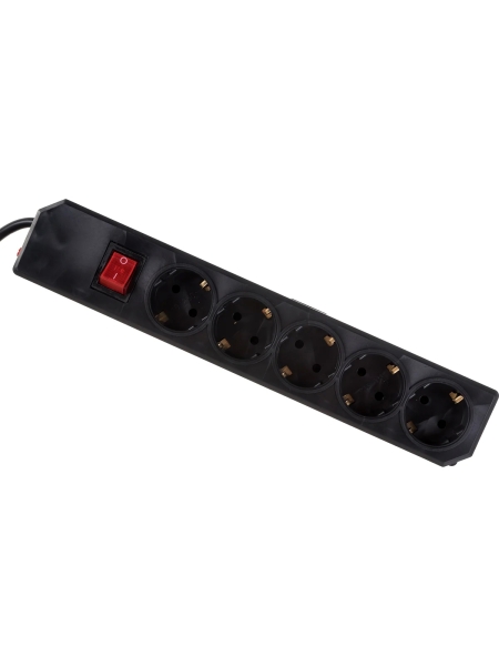 Сетевой фильтр Gigant с заземлением ПВС 3x0,75 5 гнезд 5м 80097