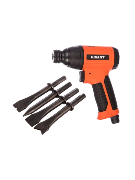 Пневмодолото (5 Дж; оснастка 10 мм шестигранник) Gigant RP4500 + 5 насадок