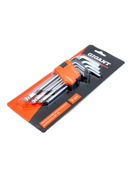 Набор шестигранных дюймовых ключей 9 шт Gigant, grf-121