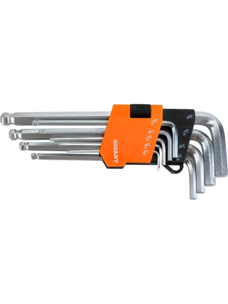 Набор шестигранных дюймовых ключей 9 шт Gigant, grf-121