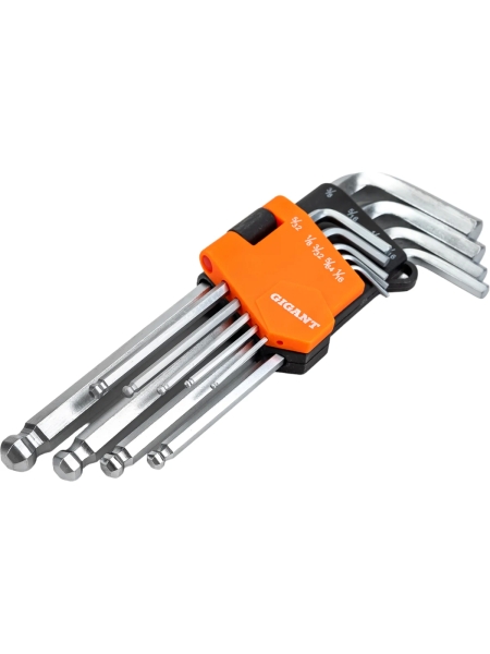 Набор шестигранных дюймовых ключей 9 шт Gigant, grf-121