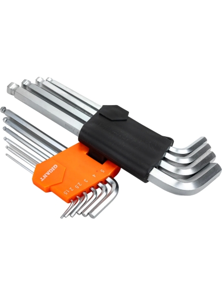 Набор шестигранных ключей с шаром 10 шт Gigant, размеры1,5-10мм, grf-123