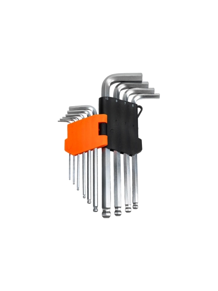 Набор шестигранных ключей с шаром 10 шт Gigant, размеры1,5-10мм, grf-123