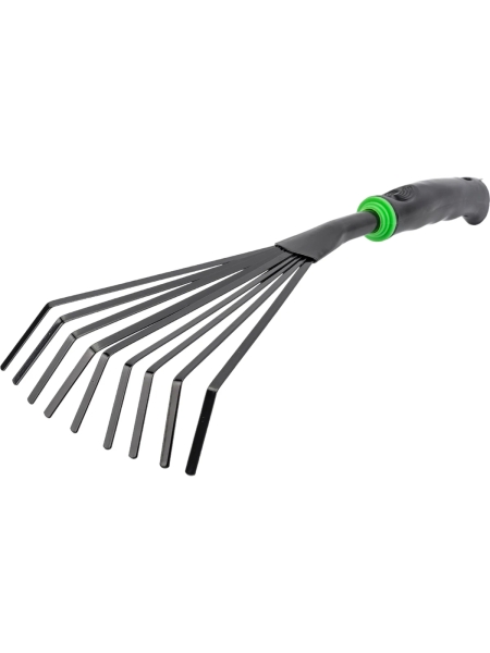 Стальные веерные мини-грабли для листьев, с пластиковой ручкой Gigant GVER-21