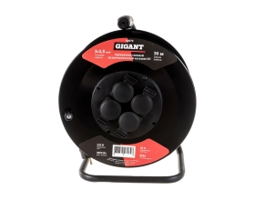 Силовой удлинитель Gigant на металлической катушке КГ 3x2,5 30 м 80079