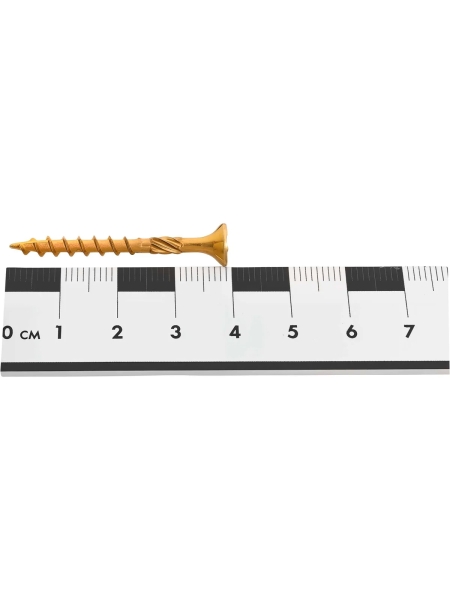 Конструкционный саморез Gigant желтый цинк 4x40 пот/г TORX 500 шт 123821