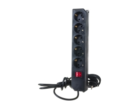 Сетевой фильтр Gigant с заземлением ПВС 3x0,75 5 гнезд 3м 80096