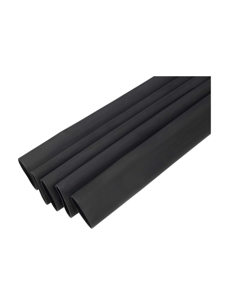 Трубка термоусадочная клеевая Gigant (3:1) 24/8мм, черная, 5шт по 1м G-80141