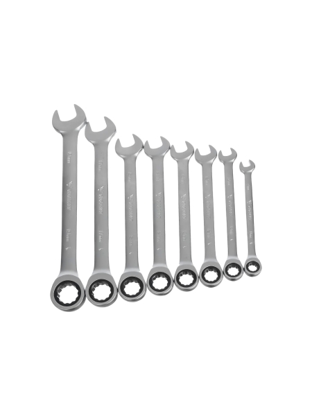 Набор комбинированных трещоточных ключей Gigant 8 шт, Сталь Cr-V, 8-19мм, GCRWS 8