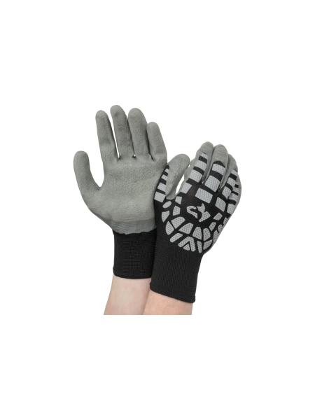 Трикотажные полиэфирные перчатки с покрытием вспененным латексом и антивибрационными накладками Gigant размер 10 GGPL-110