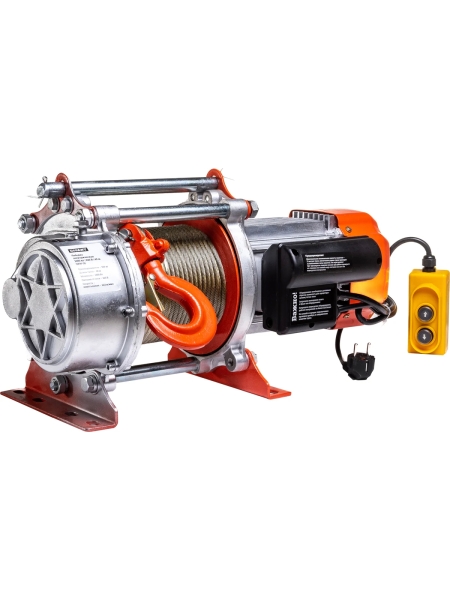 Электрическая лебедка Gigant 500/1000 кг, 220 В, 40/20 м, Диаметр троса 6мм, GEW-06