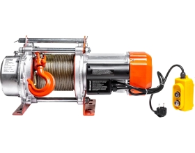 Электрическая лебедка Gigant 500/1000 кг, 220 В, 40/20 м, Диаметр троса 6мм, GEW-06