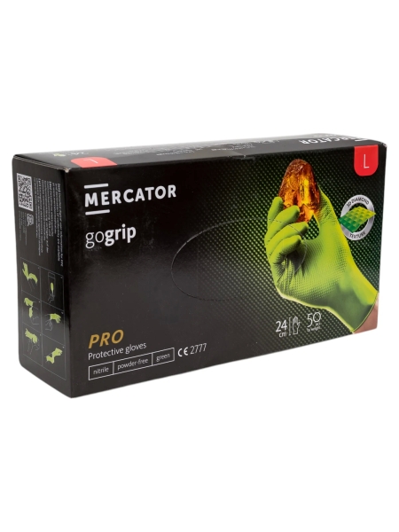 Профессиональные нитриловые перчатки gogrip, зеленые, размер L, 25 пар RP30029004_0001