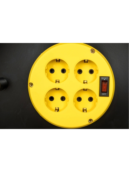 Силовой удлинитель Inforce на катушке, 4 гнезда, с/з КГ 3х2,5 16A 30м IP20 GRANITE ZG 09-15-11