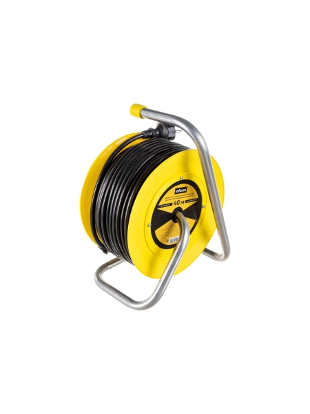 Силовой удлинитель на катушке Inforce К4-Е-40 ПВС 3x1.5 40м 4 розетки 25140