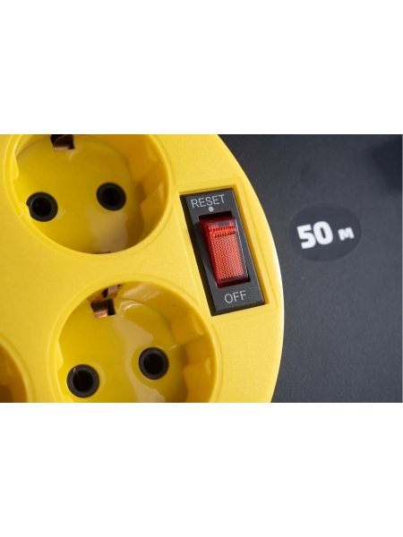 Силовой удлинитель на катушке Inforce 4 гнезда, с/з КГт 3х2,5 16A 50м IP44 GRANITE ZG 09-15-04