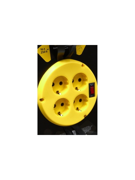 Силовой удлинитель на катушке Inforce 4 гнезда, с/з КГт 3х2,5 16A 50м IP44 GRANITE ZG 09-15-04