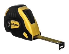 Рулетка 5x19мм, обрезиненная с автостопом Inforce GW 06-11-23