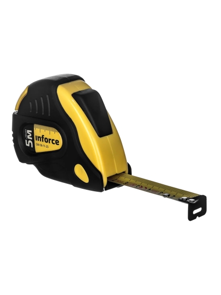 Рулетка 5x19мм, обрезиненная с автостопом Inforce GW 06-11-23