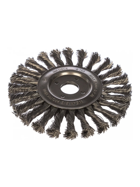 Щетка дисковая плоская для УШМ (150х22.2 мм) Inforce 11-01-049
