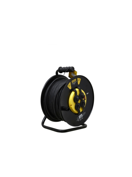 Силовой удлинитель на катушке Inforce 4 гнезда, с/з КГт 3х1,5 16A 50м IP44 GRANITE ZG 09-15-02