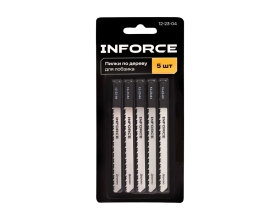 Пилки по дереву для лобзика 5 шт Inforce 12-23-04