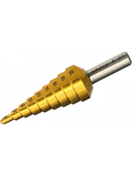 Ступенчатое сверло (4-20 мм; шаг 2 мм) Inforce 11-01-052