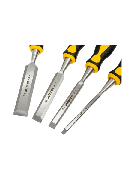 Набор из стамесок Inforce 4 шт., 6, 12, 18, 25 мм 06-15-03