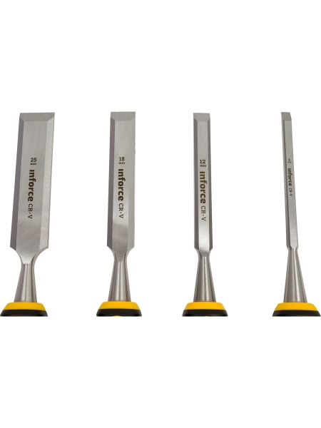 Набор из стамесок Inforce 4 шт., 6, 12, 18, 25 мм 06-15-03