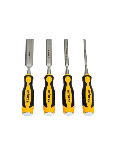 Набор из стамесок Inforce 4 шт., 6, 12, 18, 25 мм 06-15-03