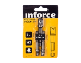 Набор адаптеров (3 шт; 1/4, 3/8, 1/2; CrV) Inforce 11-01-139