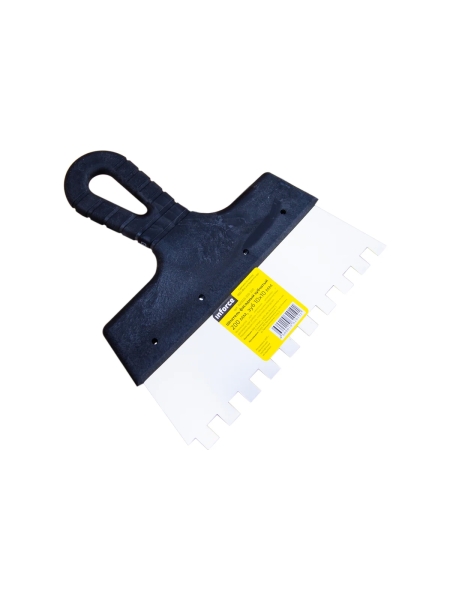 Зубчатый шпатель Inforce 200 мм зуб 10х10 мм 020605-010-200