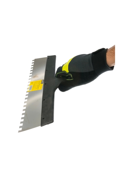 Зубчатый шпатель Inforce 350 мм зуб 8х8 мм с пластиковой ручкой 020605-080-350