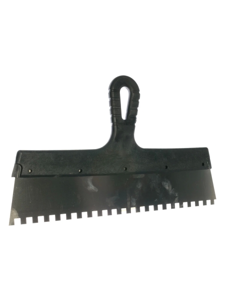 Зубчатый шпатель Inforce 350 мм зуб 8х8 мм с пластиковой ручкой 020605-080-350