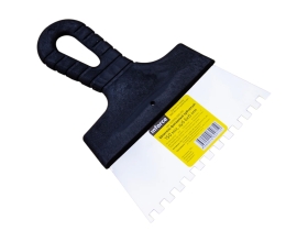 Зубчатый шпатель Inforce 150 мм зуб 6х6 мм с пластиковой ручкой 020605-006-150