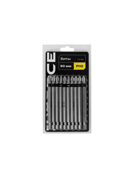 Биты РН2x90, сталь S2, 10шт Inforce 11-01-383