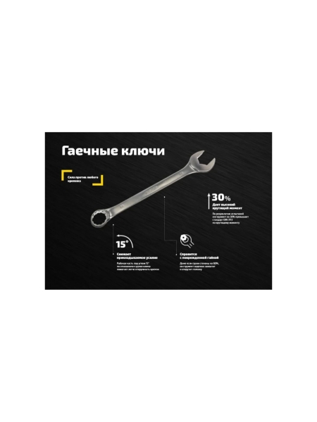 Комбинированный ключ 10мм Inforce, Сталь Cr-V, профессиональный, 06-05-12