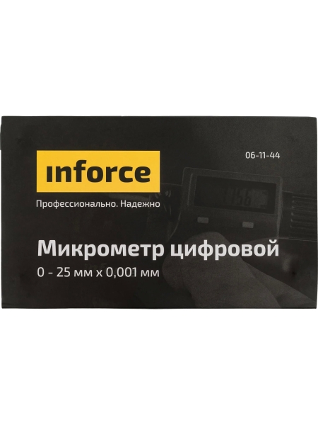 Цифровой микрометр Inforce 0-25мм/0-1"*0.001мм/0.00005" 06-11-44
